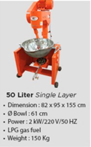 Cooking Mixer 50 Liter single layer